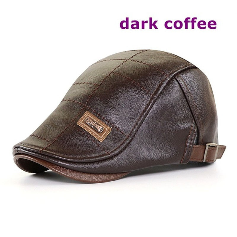 🧢🔥 Beret z naturalnej skóry w stylu vintage – najwyższa jakość i ponadczasowy design ✨