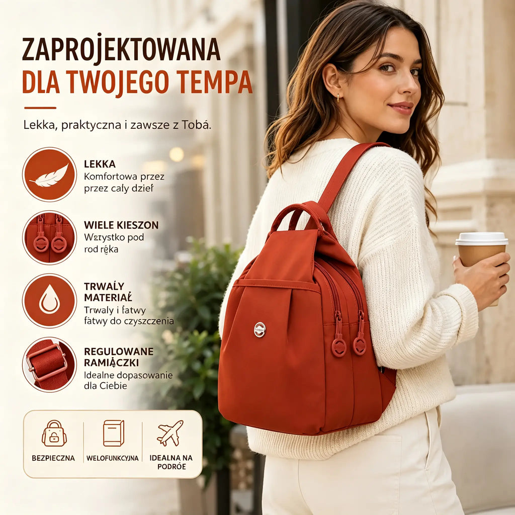 👜Plecak i torebka crossbody 2 w 1 z wieloma kieszeniami