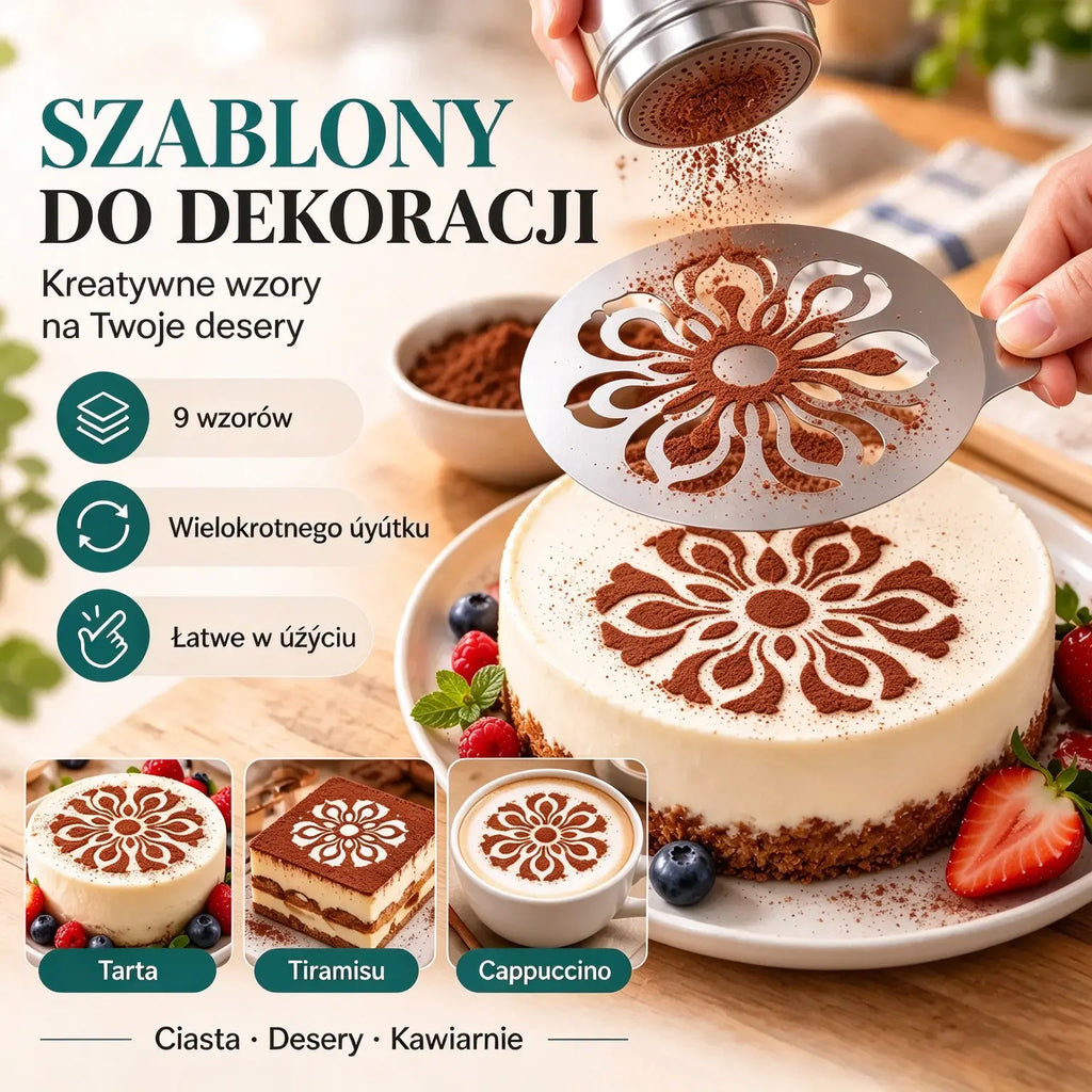 ☕ Szablon ze stali nierdzewnej do latte art