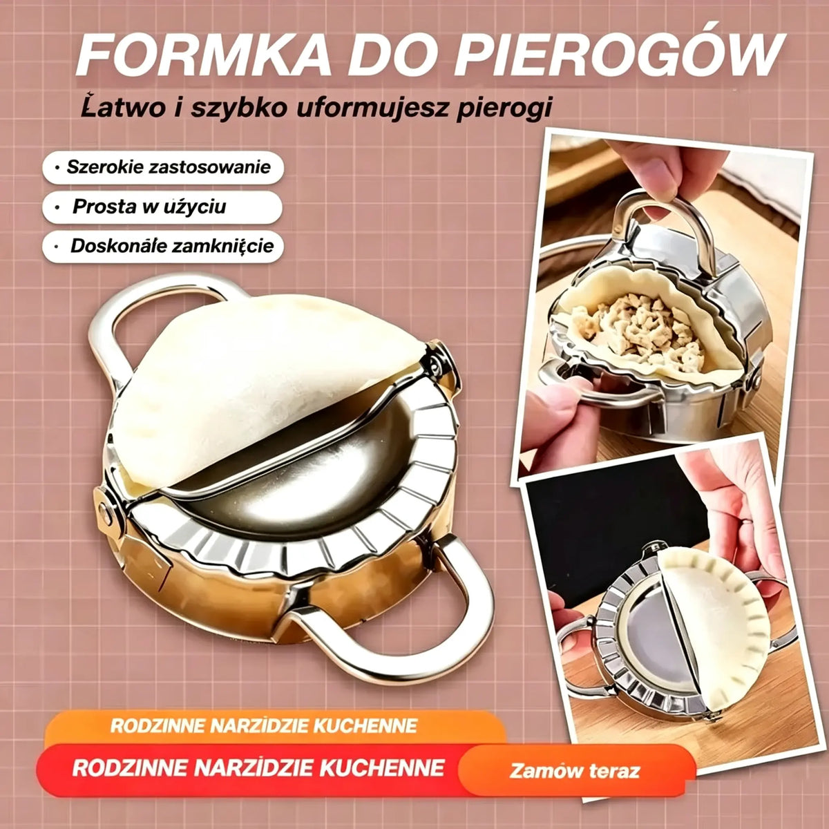 Forma do pierogów ze stali nierdzewnej do kontaktu z żywnością