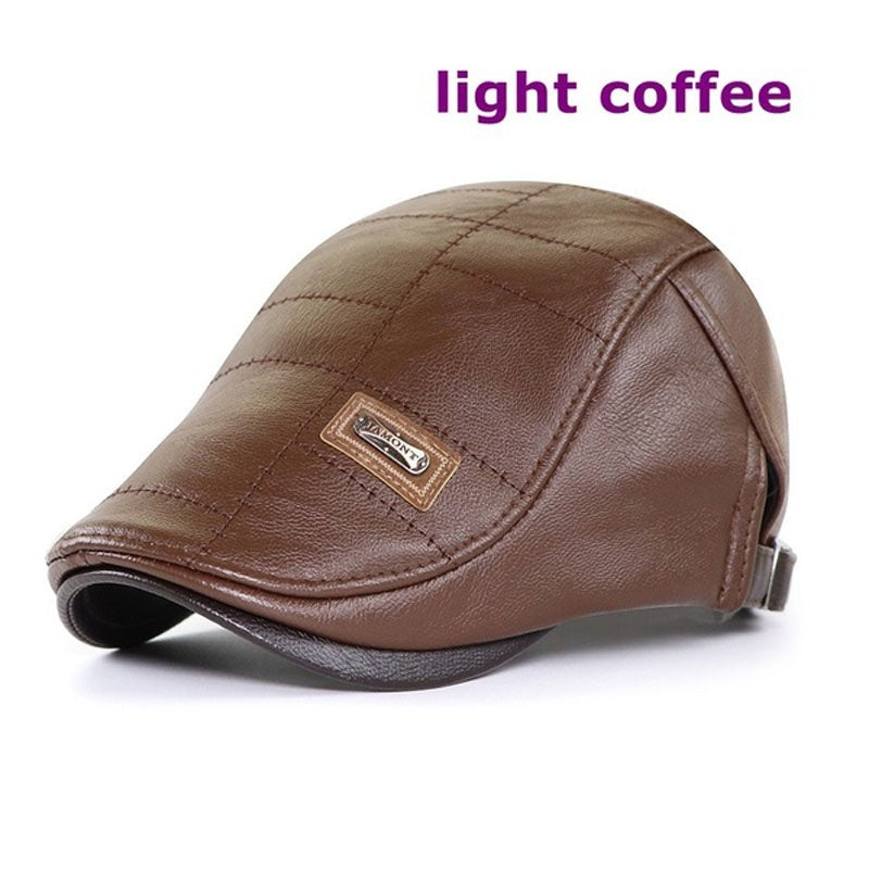 🧢🔥 Beret z naturalnej skóry w stylu vintage – najwyższa jakość i ponadczasowy design ✨