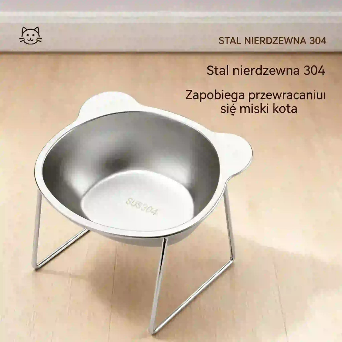 Miska ortopedyczna do karmienia pochylona pod kątem 15°