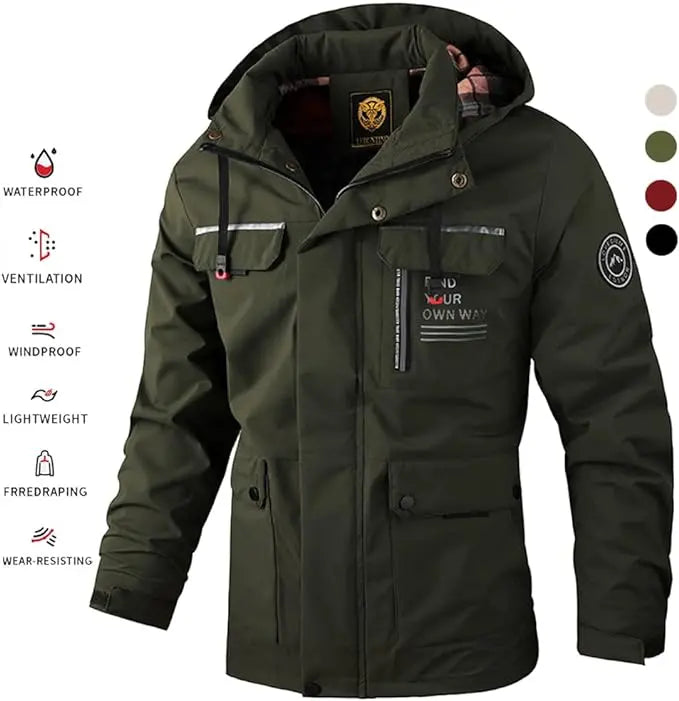 🔥Dziś połowa ceny🔥【M-6XL】2026 Nowa męska, gruba, ciepła, wiatroszczelna i wodoodporna kurtka - Darmowa wysyłka