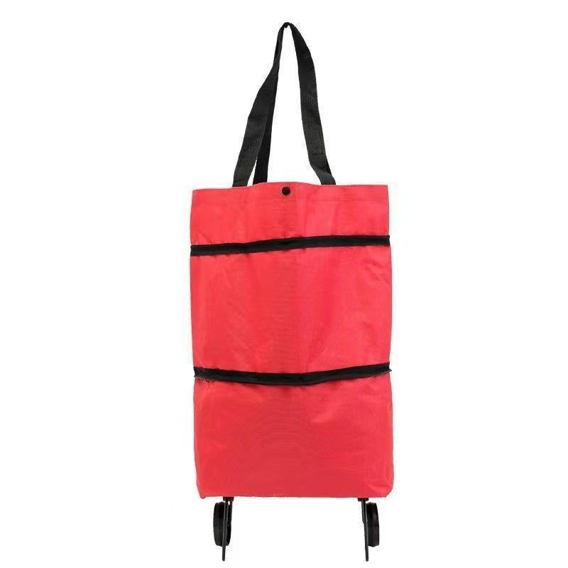 🛒♻️2 w 1 składana torba na zakupy i plecak, lekka torba na zakupy/wózek na kółkach