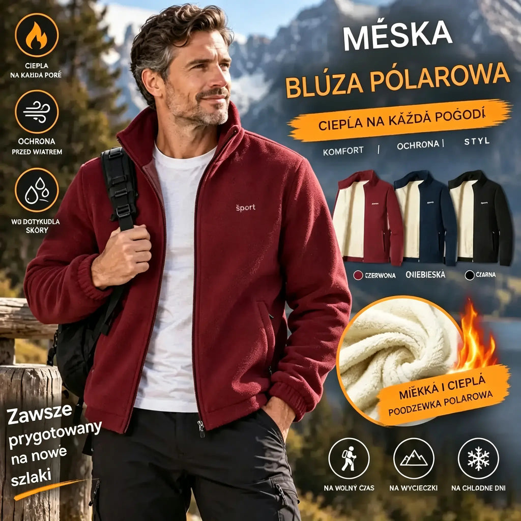 【M-5XL】Męska gruba kurtka polarowa na jesień i zimę