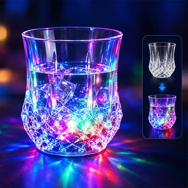 ✨💎Zestaw kryształowych szklanek LED aktywowanych płynem🥂