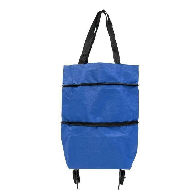 🛒♻️2 w 1 składana torba na zakupy i plecak, lekka torba na zakupy/wózek na kółkach